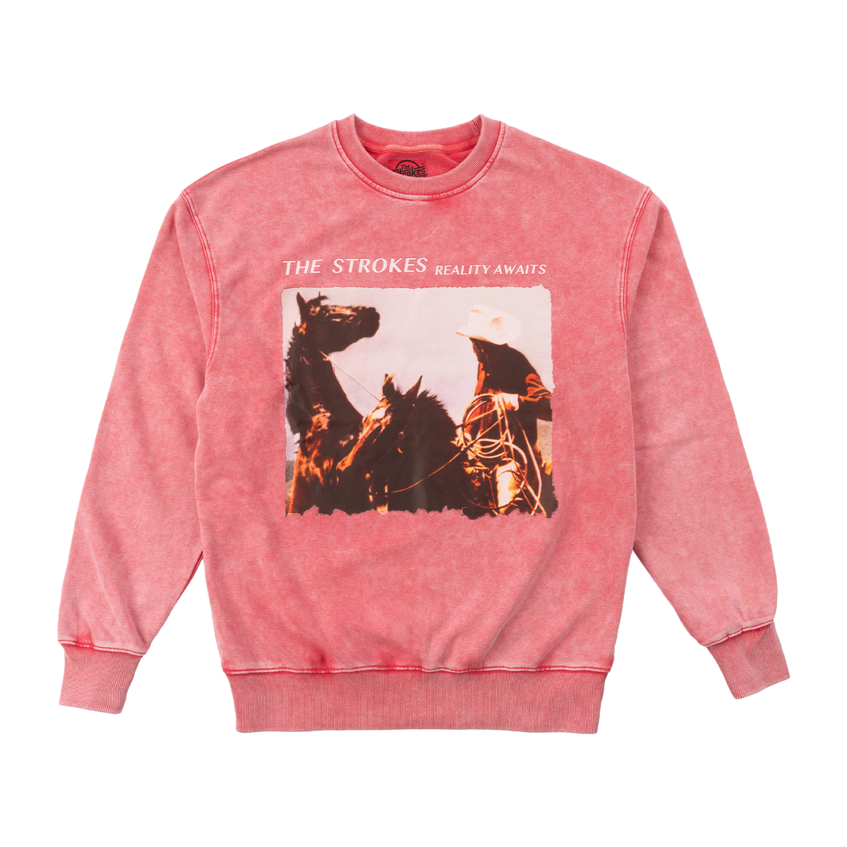 Reality Awaits The Pink Burnout Crewneck